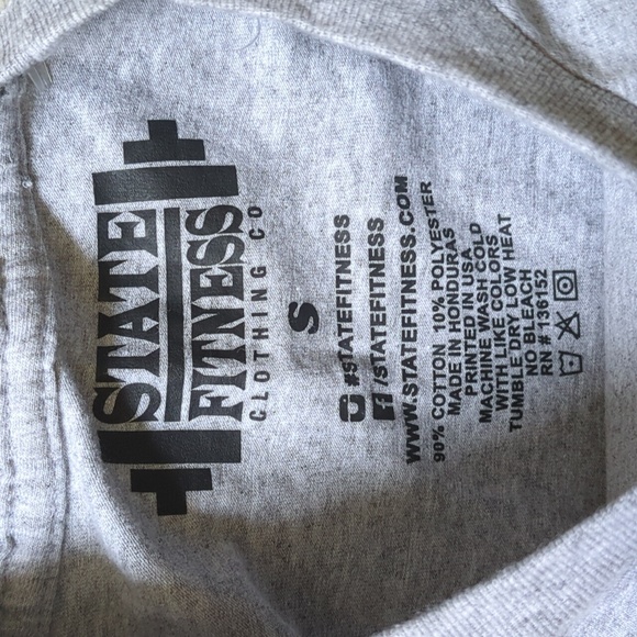 State Fitness Everyday I'm Mustling Long Length Short Sleeve Tee - Picture 3 of 6